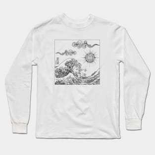 Japanese waves Long Sleeve T-Shirt